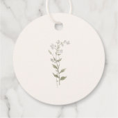 Romantic Tuscan Garden Flower Urn Mother's Day フェイバータグ (裏面)