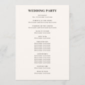 Romantic Tuscan Garden Urn Floral Wedding プログラム (裏面)