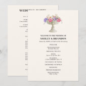 Romantic Tuscan Garden Urn Floral Wedding プログラム (正面/裏面)