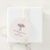 Romantic Tuscan Garden Urn with Flowers Wedding フェイバータグ (インサイチュ)