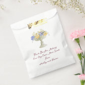 Romantic Tuscan Garden Urn with Flowers Wedding フェイバーバッグ (封をした状態)