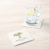 Romantic Tuscan Garden Urn with Flowers Wedding ペーパーコースター (インサイチュ)