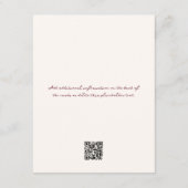 Romantic Tuscan Garden Whimsical Floral Wedding エンクロージャーカード (裏面)