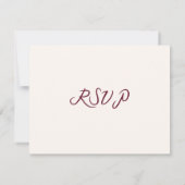 Romantic Tuscan Garden Whimsical Floral Wedding 出欠カード (裏面)