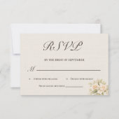 Romantic Tuscan Villa Calligraphy RSVP Card (正面)