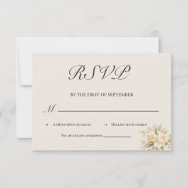 Romantic Tuscan Villa Calligraphy RSVP Card