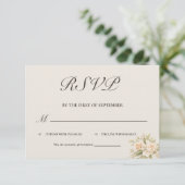 Romantic Tuscan Villa Calligraphy RSVP Card (スタンド正面)