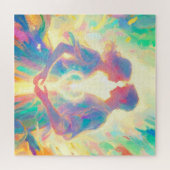 Romantic Twin Soul Love Man and Woman with Heart - ジグソーパズル (横)