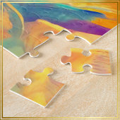 Romantic Twin Soul Love Man and Woman with Heart - ジグソーパズル