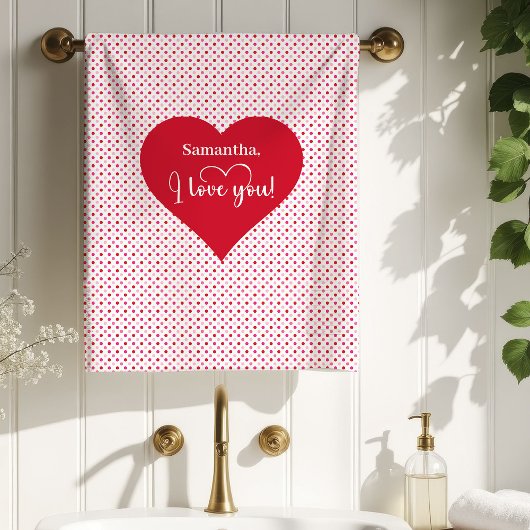 Romantic Valentine Bath Towel Gift for Wife バスタオルセット