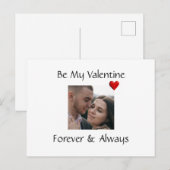 Romantic Valentine Card Add Your Own Couple Photo ポストカード (正面/裏面)