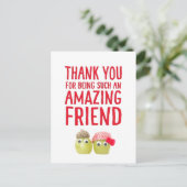 Romantic Valentine for Friend - Fruits for Vegan ポストカード (スタンド正面)