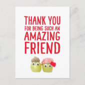 Romantic Valentine for Friend - Fruits for Vegan ポストカード (正面)