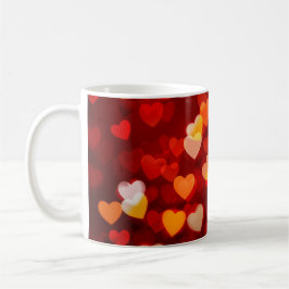 Romantic Valentine Heart Pattern コーヒーマグカップ