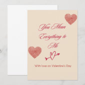 Romantic Valentine’s Day Card 招待状 (正面/裏面)