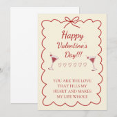 Romantic Valentine’s Day Card 招待状 (正面/裏面)