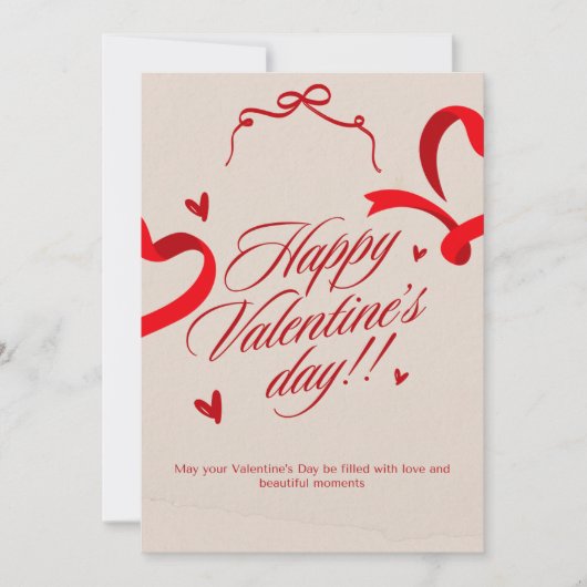 Romantic Valentine’s Day Card – Elegant Love Desig (正面)