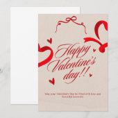Romantic Valentine’s Day Card – Elegant Love Desig (正面/裏面)