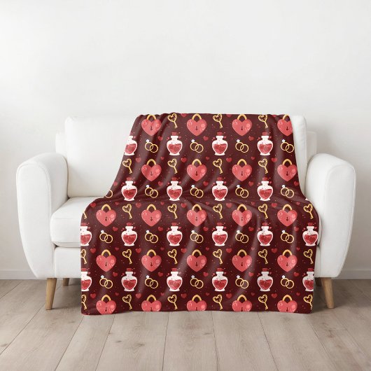 Romantic Valentine’s Day Fleece Blanket フリースブランケット