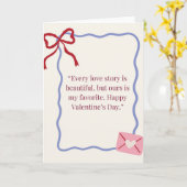 Romantic Valentine’s Day Greeting Card | Elegant L カード (黄色い花)