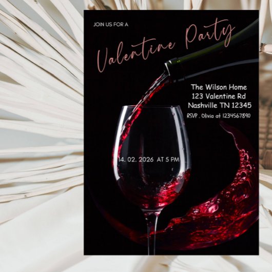 Romantic Valentine’s Day Party 招待状