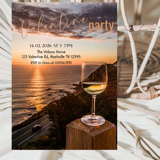 Romantic Valentine’s Day Party 招待状