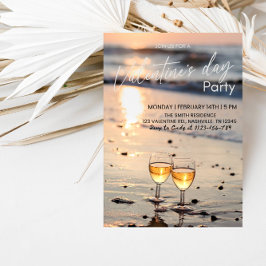 Romantic Valentine’s Day Party - Heart & Love 招待状