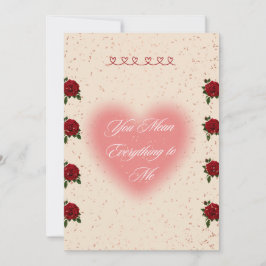 Romantic Valentine’s Day Rose Card 招待状