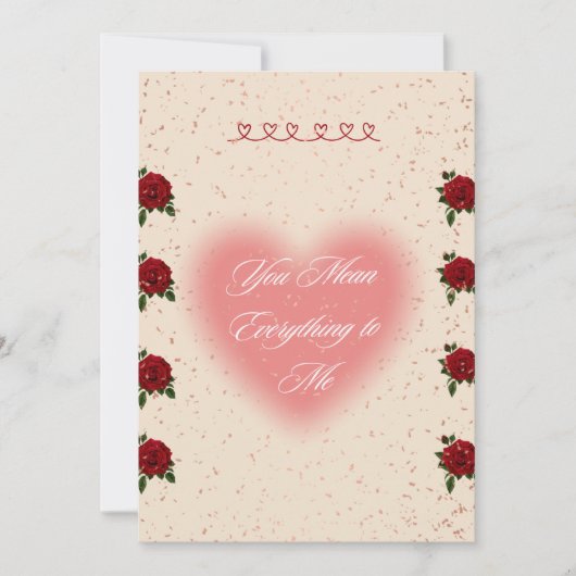 Romantic Valentine’s Day Rose Card 招待状 (正面)