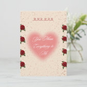 Romantic Valentine’s Day Rose Card 招待状 (スタンド正面)