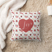 Romantic Valentine’s Day Throw Pillow クッション (ブランケット)