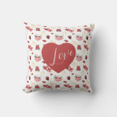 Romantic Valentine’s Day Throw Pillow クッション (正面)