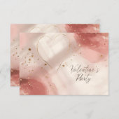 Romantic Valentine’s Details Card – Blush & Gold エンクロージャーカード (正面/裏面)