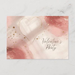 Romantic Valentine’s Details Card – Blush & Gold エンクロージャーカード