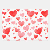 Romantic Valentine Wrapping Paper with Hearts ラッピングペーパーシート (正面2)