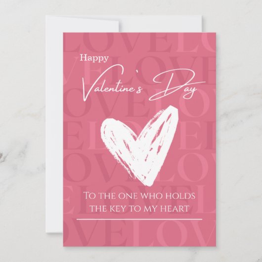 Romantic Valentine's Day Card Idea | Deep Love Quo 招待状 (正面)