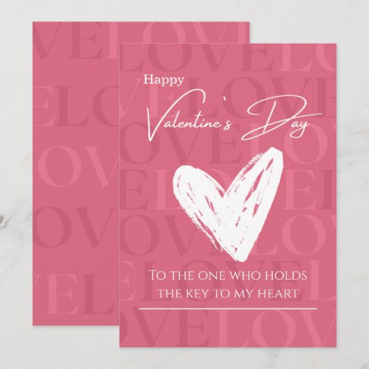 Romantic Valentine's Day Card Idea | Deep Love Quo 招待状 (正面/裏面)