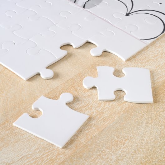 Romantic Valentine's Day Roses Hearts Personalized ジグソーパズル (側面)