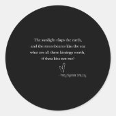 Romantic Valentine's Percy Bysshe Shelley Quote Et ラウンドシール (正面)