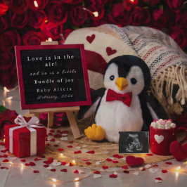 Romantic Valentines Pregnancy Announcement card 案内状