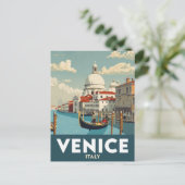 Romantic Venice Canal View ポストカード (スタンド正面)