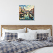 Romantic Venice Rialto Canal Canvas Art キャンバスプリント (インサイチュ (寝室))