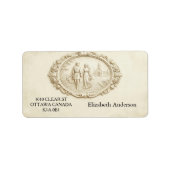 Romantic Victorian Period Address Labels ラベル (正面)
