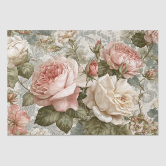 Romantic Victorian Rose Vintage 薄葉紙 (正面)