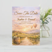 Romantic Vineyard Sunset Save The Date (スタンド正面)