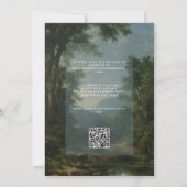 Romantic Vintage Botanical Dusty Blue tapestry 招待状 (裏面)