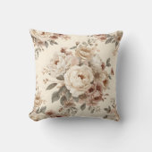 Romantic Vintage Floral Bouquet Pattern クッション (正面)