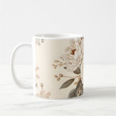 Romantic Vintage Floral Bouquet Pattern コーヒーマグカップ (左)