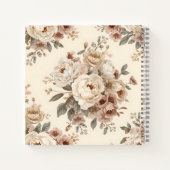 Romantic Vintage Floral Bouquet Pattern ノートブック (裏面)