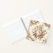Romantic Vintage Floral Bouquet Pattern ノートブック (内部)